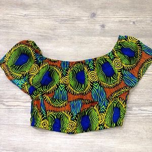 (Truth NYC) Carnival Bare Shoulder Crop Top